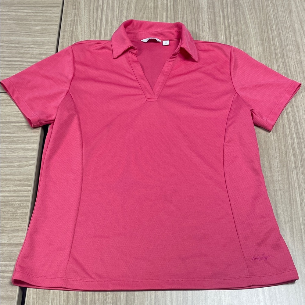 Lady Hagen Women’s Golf Polo Shirt Pink Medium – Short Sleeve Collar Activewear